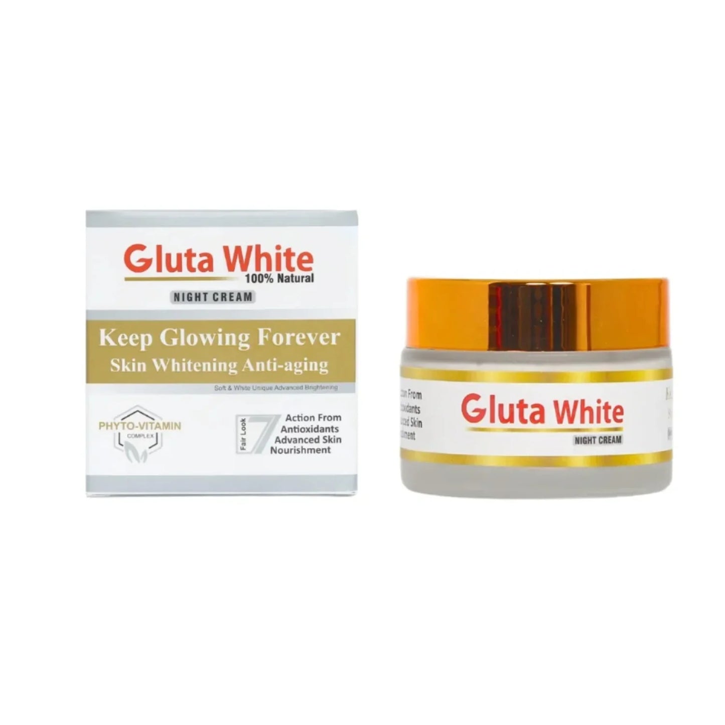 Gluta White Day & Night Cream 50g | Whitening & Anti-Aging Care