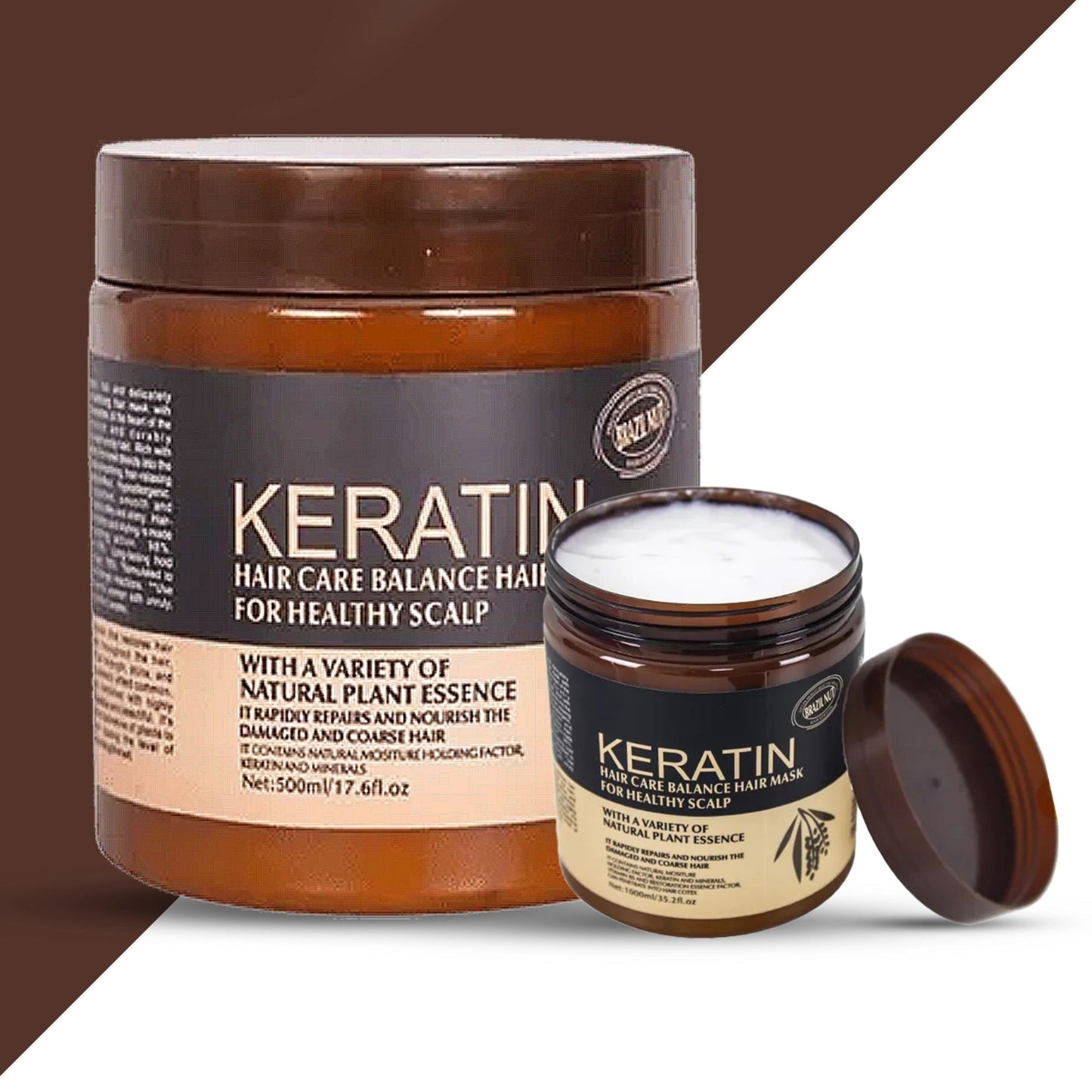 Brazil Nut Keratin Hair Mask 500ml | Nourishing & Smoothing Treatment