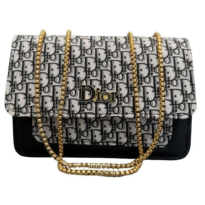 Dior Black Oblique Flap Clutch | Luxury Designer Handbag for Women