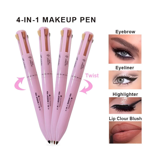 4-in-1 Makeup Pen | Waterproof Eyeliner, Brow Pencil, Highlighter & Eyeshadow
