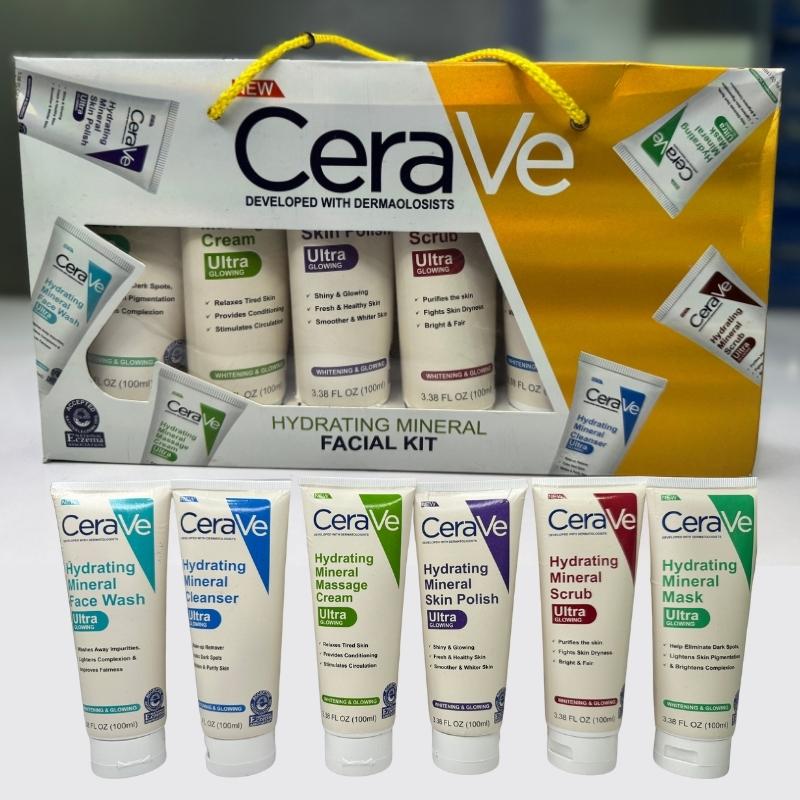 Pack of 6 – CeraVe Hydrating Mineral Facial Kit | Moisture & Skin Repair