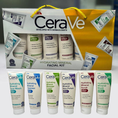Pack of 6 – CeraVe Hydrating Mineral Facial Kit | Moisture & Skin Repair