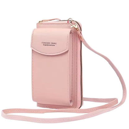 Portable Soft Leather Crossbody Bag for Women | Stylish Mobile Purse