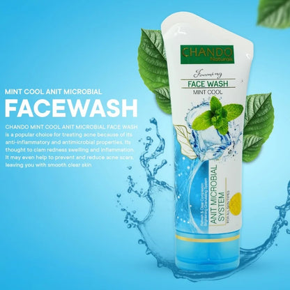 Chando Naturals Mint Cool Face Wash 100ml | Anti-Microbial Cleanser for Oily & Acne-Prone Skin