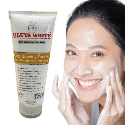 Gluta White Skin Whitening Face Wash | 7-in-1 Brightening Cleanser