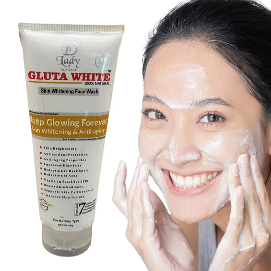 Gluta White Skin Whitening Face Wash | 7-in-1 Brightening Cleanser