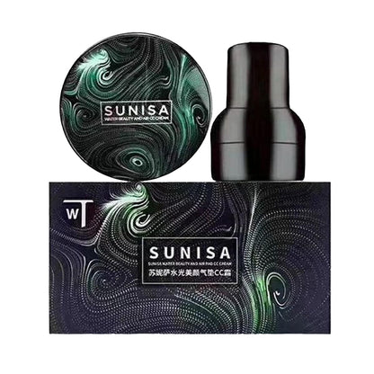 SUNISA 3-in-1 Air Cushion Foundation | CC & BB Cream Waterproof Base