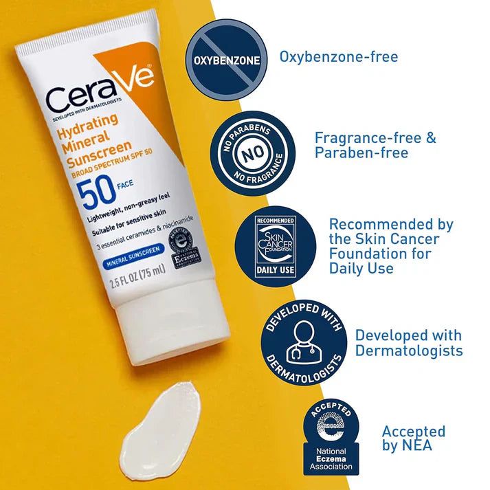 CeraVe 4-in-1 Skincare Kit | Cleanser, Serum, Sunblock & Night Cream