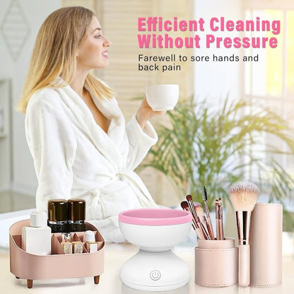 Electric Makeup Brush Cleaner Machine | USB Rechargeable & Automatic