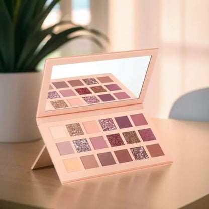 18 Colors Nude Eyeshadow Palette | Matte & Shimmer Long Lasting Shades