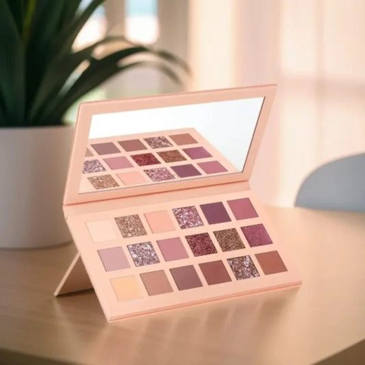 18 Colors Nude Eyeshadow Palette | Matte & Shimmer Long Lasting Shades