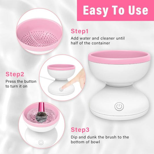 Electric Makeup Brush Cleaner Machine | USB Rechargeable & Automatic