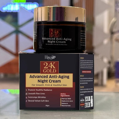 Haya 24K Gold Anti-Aging Night Cream | Retinol & Hyaluronic Acid