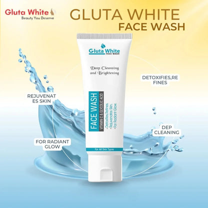 Gluta White Face Wash | Brightening Oil Control Daily Cleanser