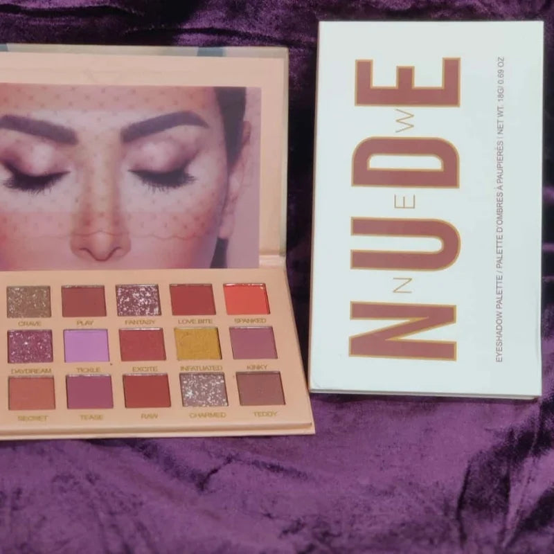 18 Colors Nude Eyeshadow Palette | Matte & Shimmer Long Lasting Shades