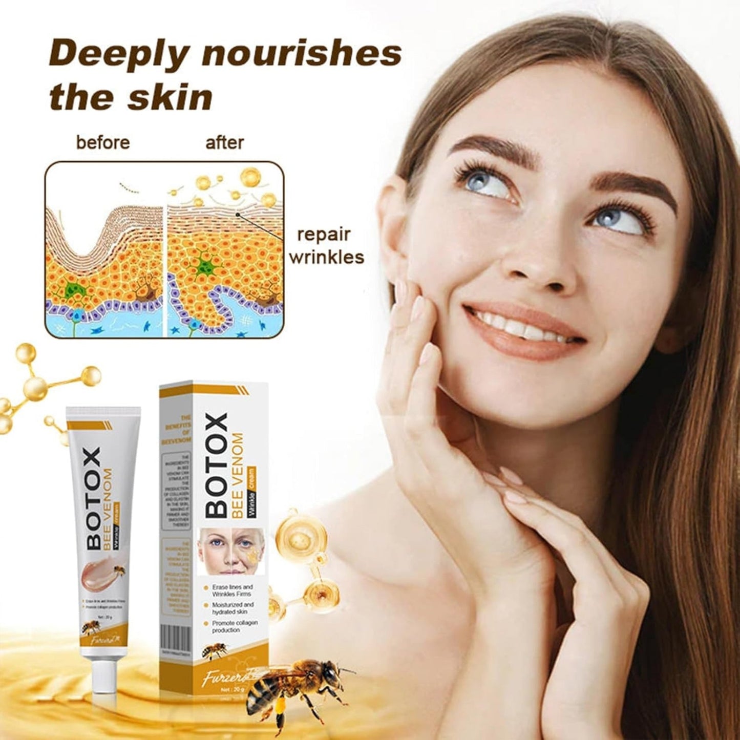 Botox Bee Venom Wrinkle Cream | Anti-Aging & Collagen Boost Moisturizer