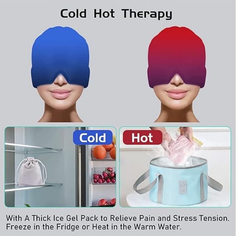 Headache Relief Gel Cap | Hot & Cold Therapy for Migraine & Tension