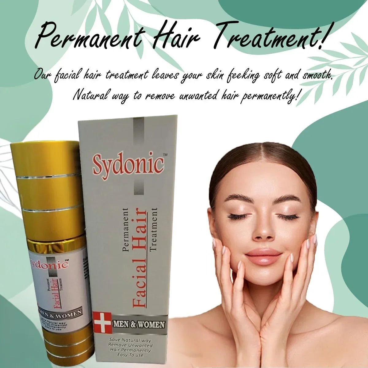 Sydonic Permanent Facial Hair Removal Cream | Smooth & Painless