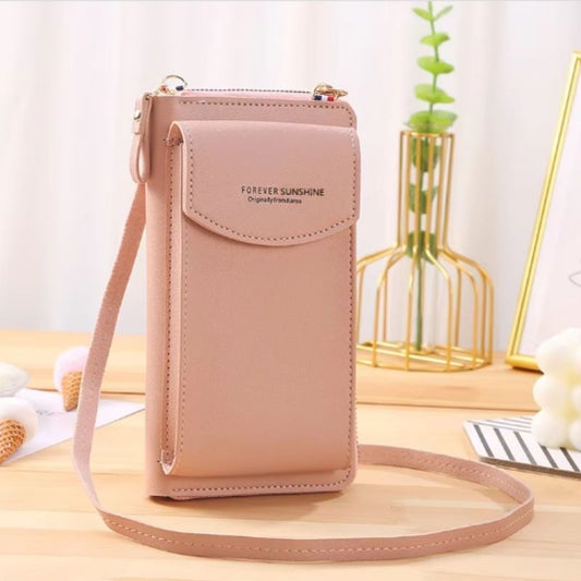 Portable Soft Leather Crossbody Bag for Women | Stylish Mobile Purse