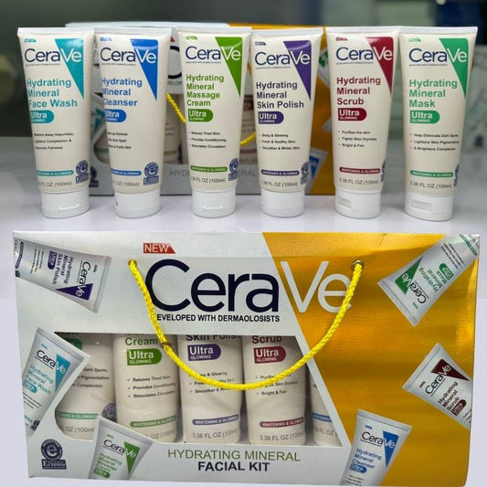 Pack of 6 – CeraVe Hydrating Mineral Facial Kit | Moisture & Skin Repair