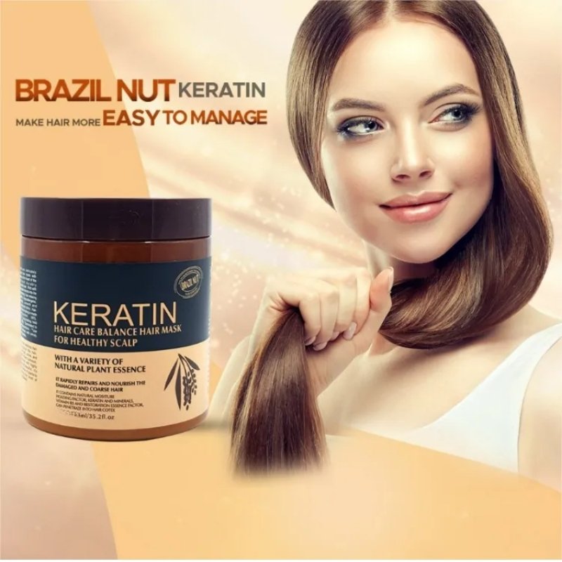 Brazil Nut Keratin Hair Mask 500ml | Nourishing & Smoothing Treatment