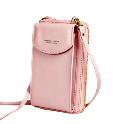 Portable Soft Leather Crossbody Bag for Women | Stylish Mobile Purse