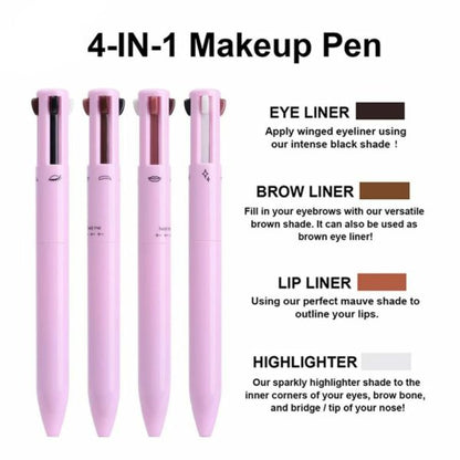 4-in-1 Makeup Pen | Waterproof Eyeliner, Brow Pencil, Highlighter & Eyeshadow