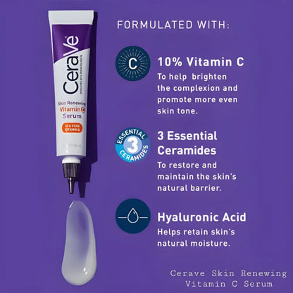 CeraVe Vitamin C Serum 30ml | Brightening & Anti-Aging Skincare