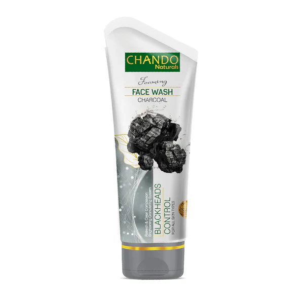 Chando Naturals Charcoal Blackheads Control Face Wash 100ml | Daily Cleanser for Oily & Combination Skin