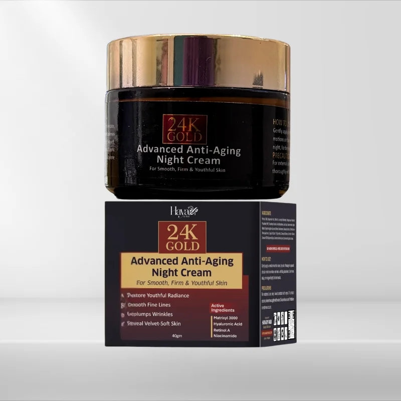 Haya 24K Gold Anti-Aging Night Cream | Retinol & Hyaluronic Acid