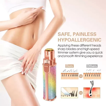 Flawless 2-in-1 Eyebrow Trimmer | Rechargeable Hair Remover with USB Cable