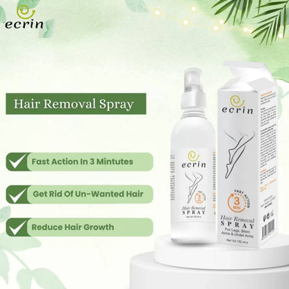 Ecrin Hair Removal Spray 100ml | Fast & Gentle Remover for Men & Women