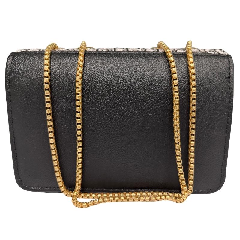 Dior Black Oblique Flap Clutch | Luxury Designer Handbag for Women