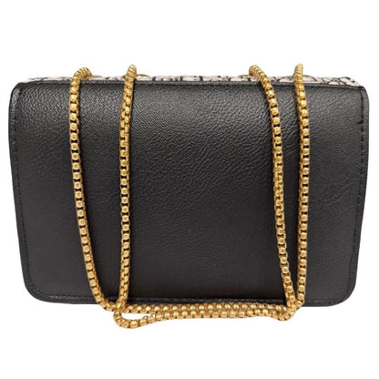 Dior Black Oblique Flap Clutch | Luxury Designer Handbag for Women