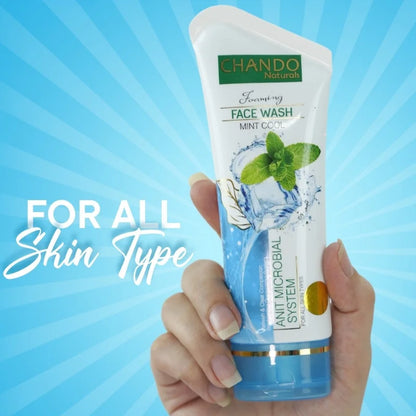 Chando Naturals Mint Cool Face Wash 100ml | Anti-Microbial Cleanser for Oily & Acne-Prone Skin