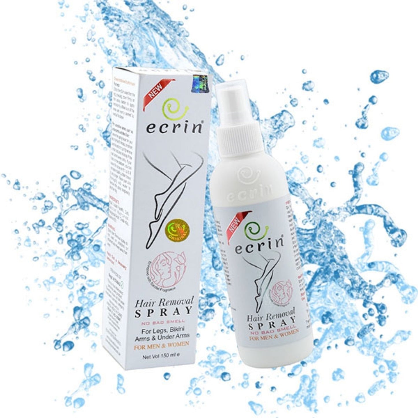 Ecrin Hair Removal Spray 100ml | Fast & Gentle Remover for Men & Women
