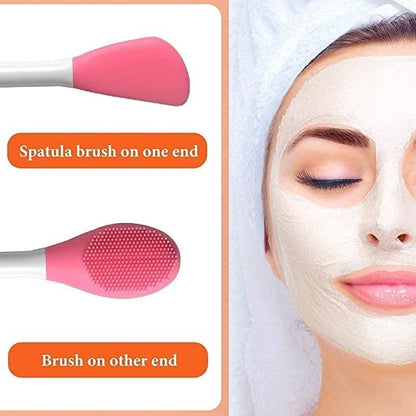 Double-Ended Silicone Face Mask & Cleansing Brush | Reusable Skincare Tool (2 Pack)