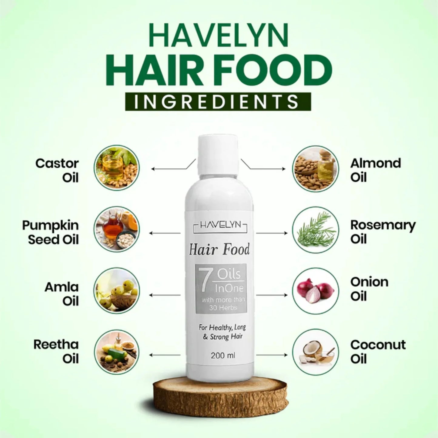 Havelyn Hair Food Oil 200ml | Herbal Hair Growth & Strength