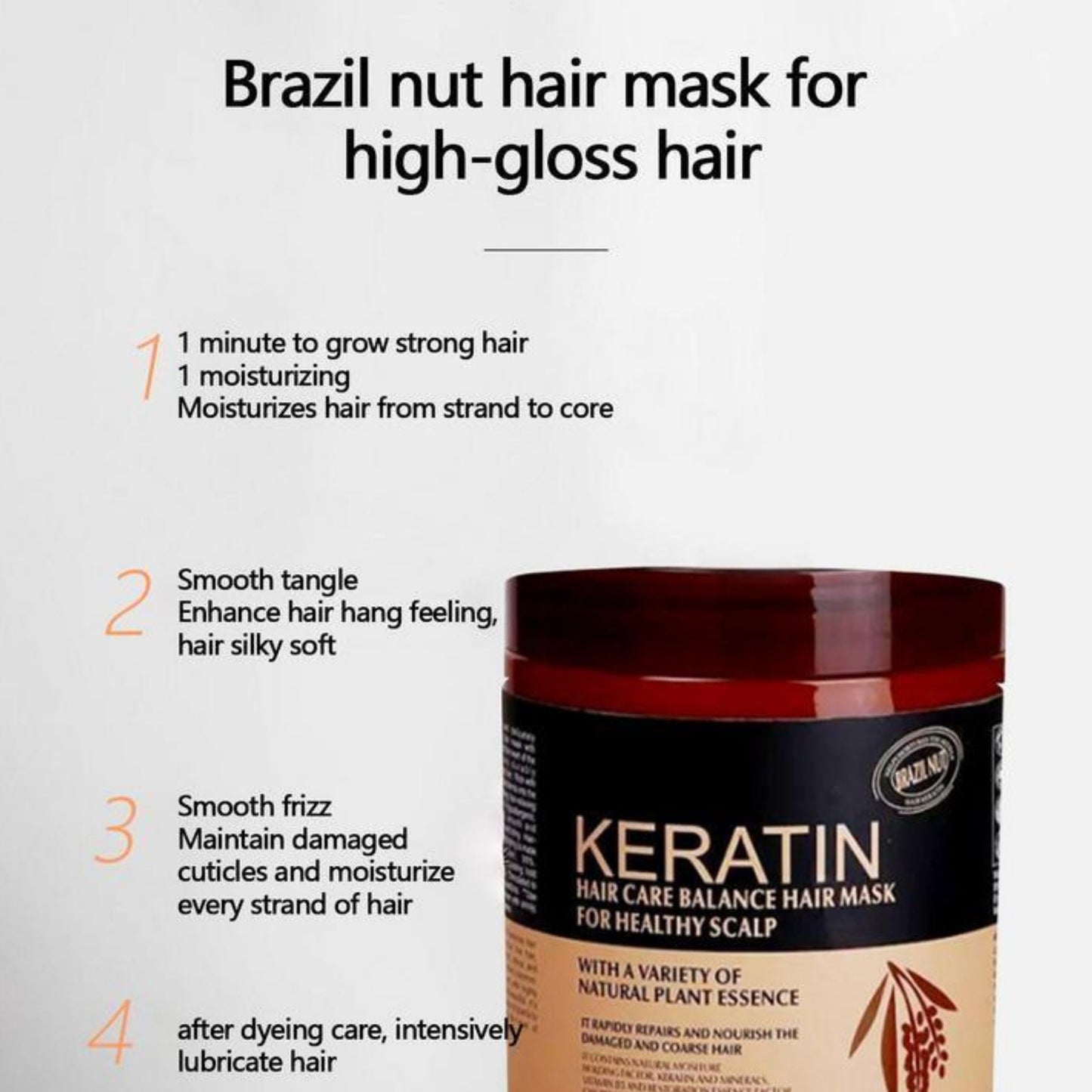 Brazil Nut Keratin Hair Mask 500ml | Nourishing & Smoothing Treatment
